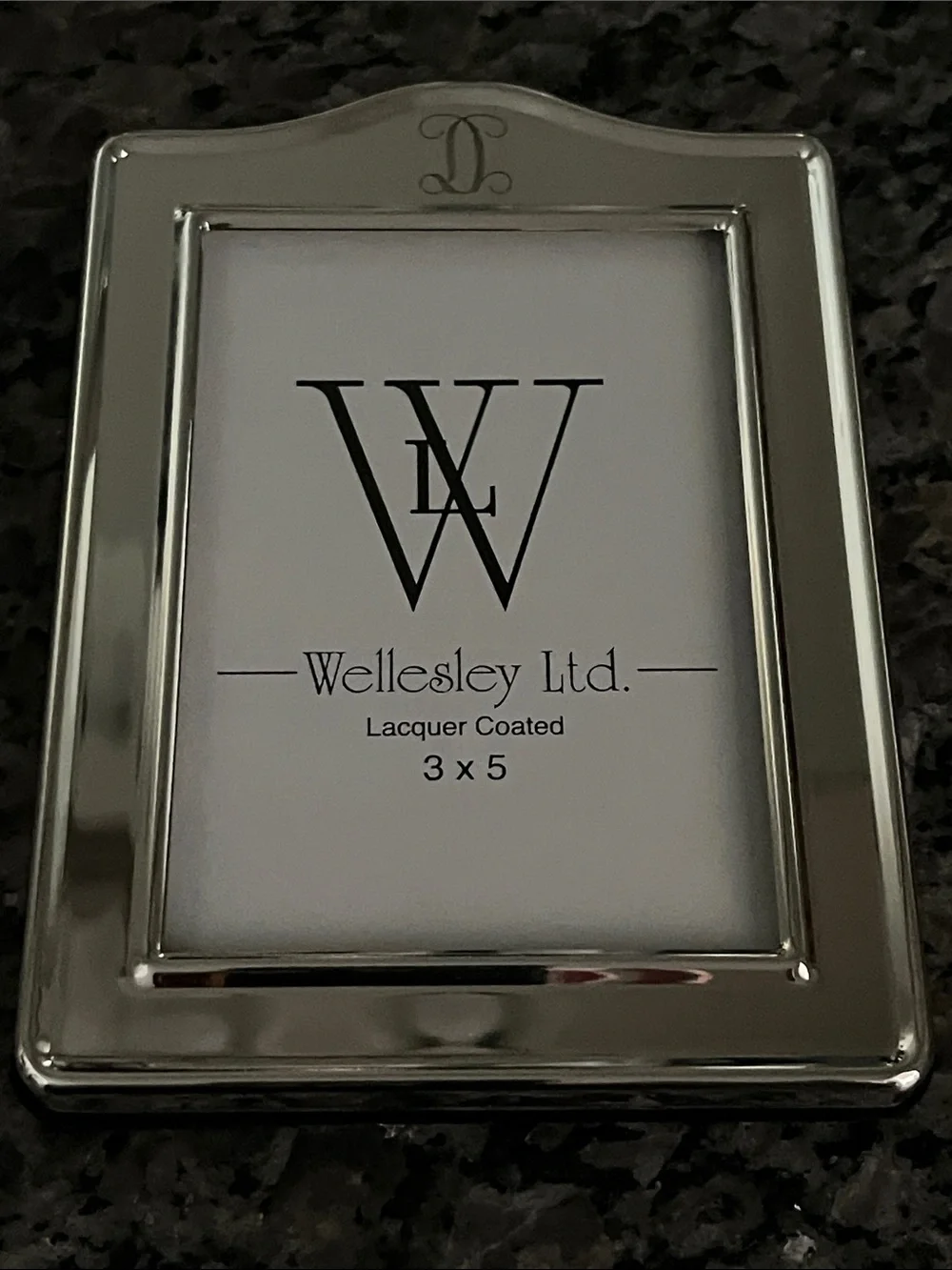 NWT Silver Lacquer-Coated D Monogram Photo Frame
